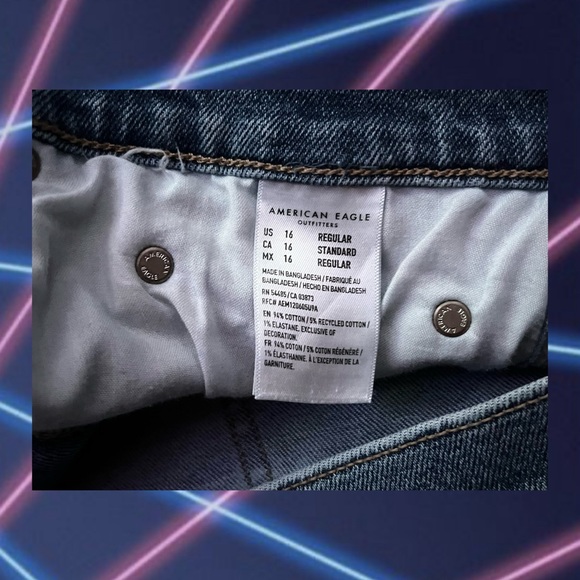 AMERICAN EAGLE 90’s Straight high rise stretch denim jeans 16 - Picture 4 of 4